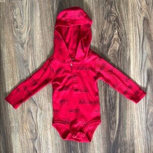 Carter's Red Long-Sleeve Bodysuit One Piece